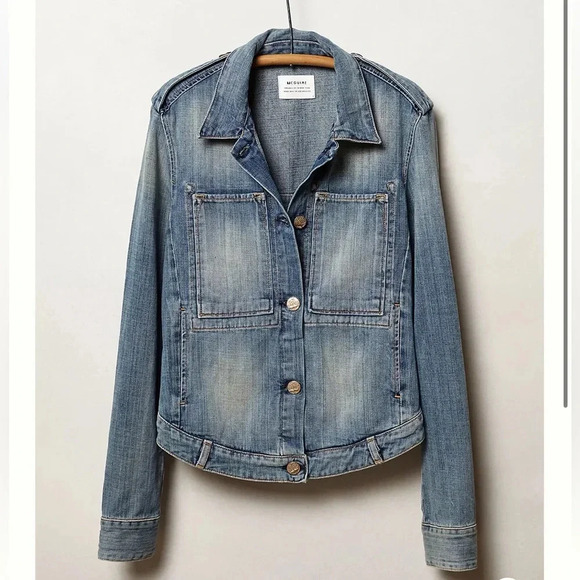McGuire anthropology Workwear Denim‎ Jean Jacket women’s medium EUC - Picture 1 of 4